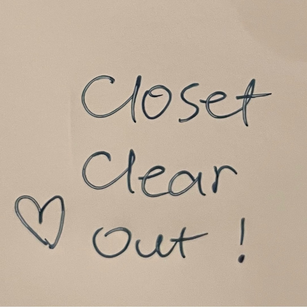 Closet clear out!